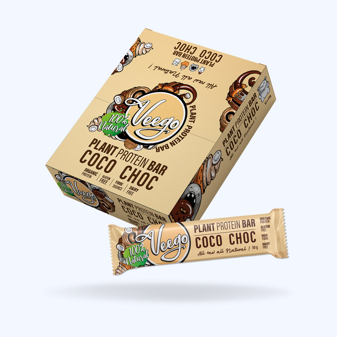 Coconut Chocolate Plant Protein Bar All Natural All Raw Gluten Free Dairy Free Organic Protein Source